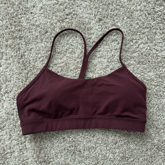 lululemon athletica Other - Lululemon Flow Y Sports Bra Nulu Light Support - Cassis Burgundy Maroon Size 10